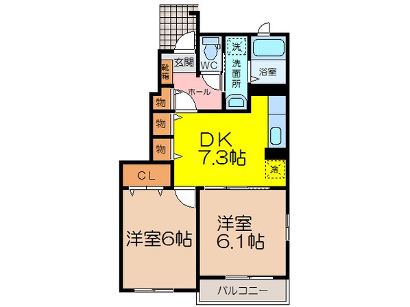 カルフールの物件間取画像